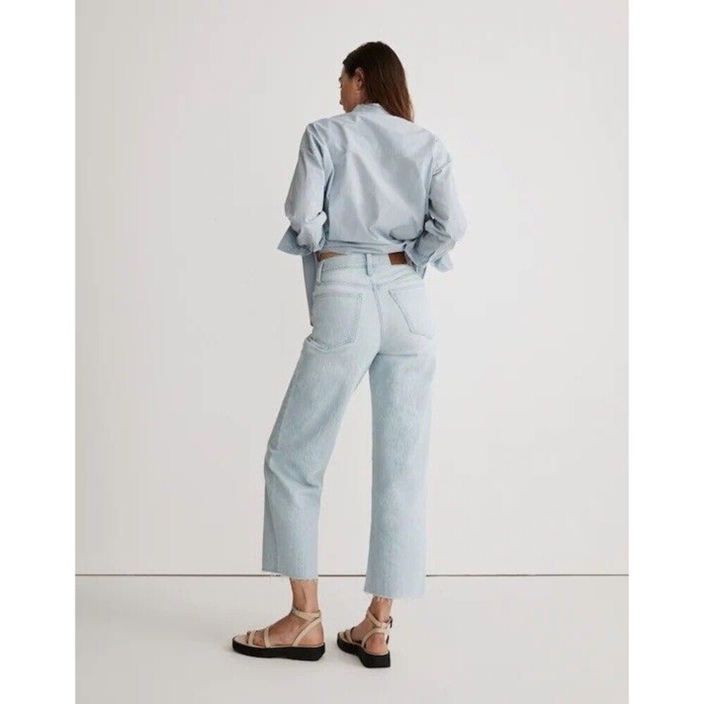 Madewell The Perfect Vintage Wide Leg Crop Jean Size 24W Bosworth Wash Plus Size - Picture 4 of 13